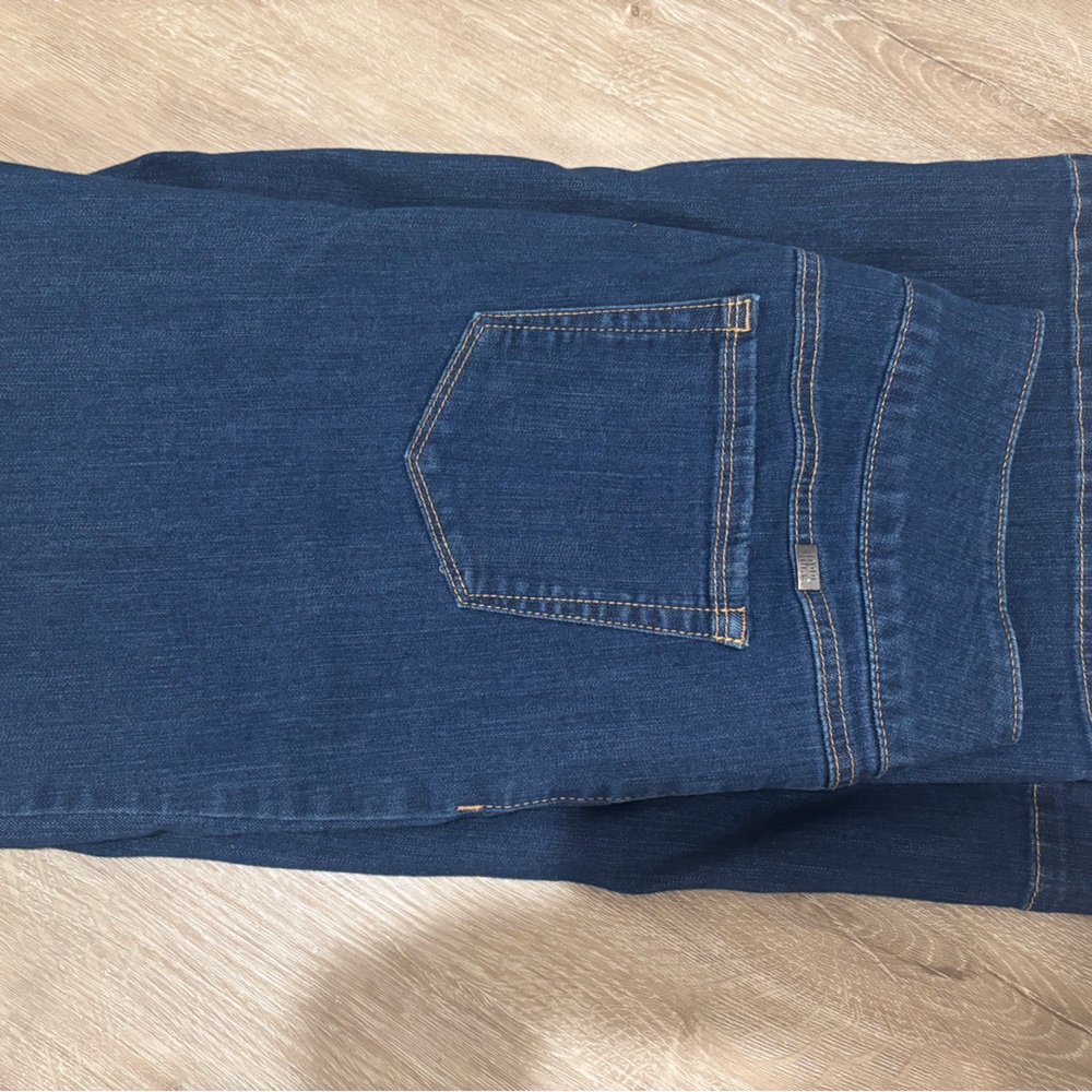 1822 Denim Sofi Vintage Extended Waist Tab Button Wide Leg Jean - Picture 6 of 10
